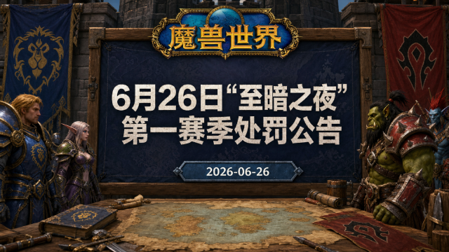 魔兽世界「至暗之夜」第一赛季处罚公告：3675名违规角色被查，1867人遭封禁