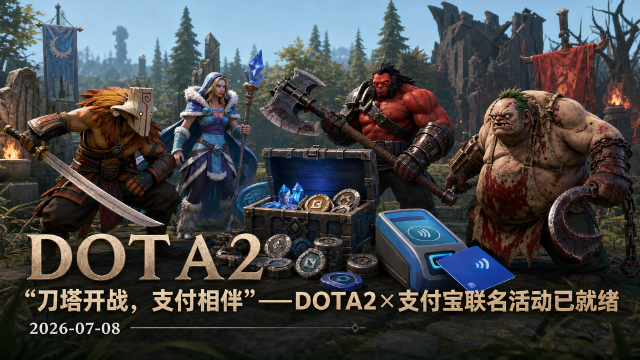 DOTA2×支付宝「刀塔开战，支付相伴」联名活动上线：英雄之证、交通卡、支付皮肤全公布