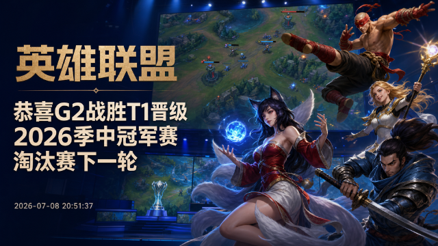 英雄联盟MSI 2026：G2 BrokenBlade三局连获Player of the Game当选MVP