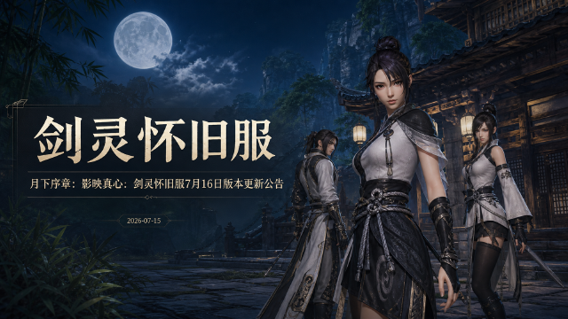 剑灵怀旧服7月16日版本更新一览：灰暗风洞二阶段开放+月下序章战令+职业平衡预告