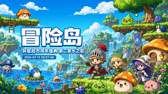 冒险岛异星超市周年盛典第二章「水之歌」开启时间：深海月光套装+至尊黑魔法师套装交换券获取条件