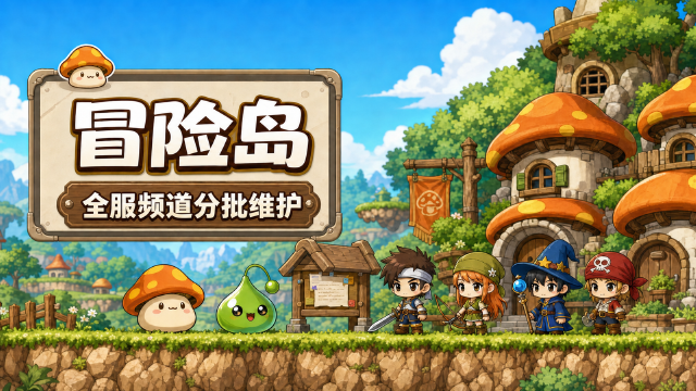 冒险岛7月31日维护公告：全区全服分频道维护16:40-18:10，未维护频道照常游戏