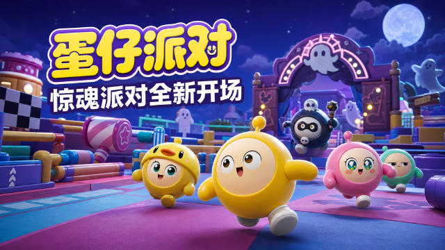 首个惊魂夜派对季！《蛋仔派对》惊魂盛典季开启：三大追捕者解锁蛋仔外观+至臻羽翼天鹅之梦