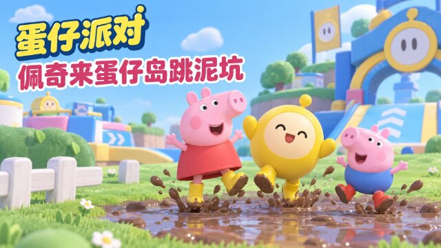 《蛋仔派对》×《小猪佩奇》联动10月1日开启：外观、配饰与主题区域一览
