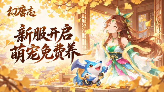 幻唐志“一叶知秋”新服已开启：签到领皮皮鲨，免费打高书、吃元宵