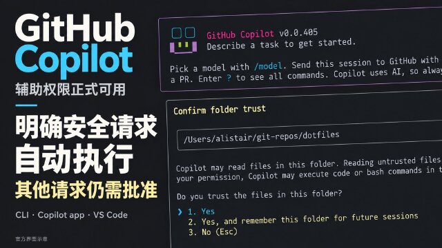 GitHub Copilot 辅助权限正式可用：覆盖 CLI、Copilot app 与 VS Code