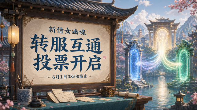 新倩女幽魂：2026年6月醉千秋和溯芳华转服分区合并投票公告